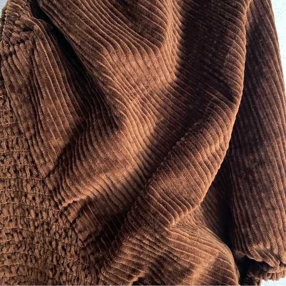 American Eagle women’s crop top brown corduroy Puffy Sleeve NWT size XXL - Picture 6 of 12